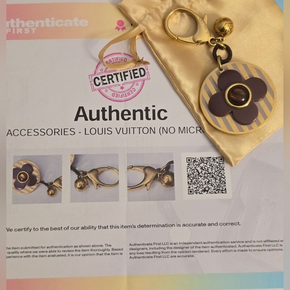 Louis Viutton Bag Charm/ Key Chain With COA - Picture 12 of 12